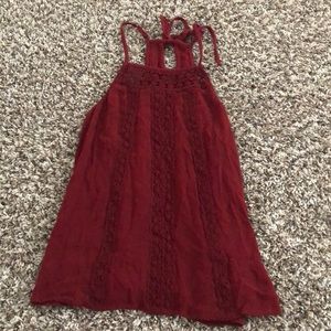 red hollister flowy tank